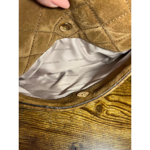 Michael Kors Sloan Quilted Suede Shoulder Bag - Picture 12 of 12
